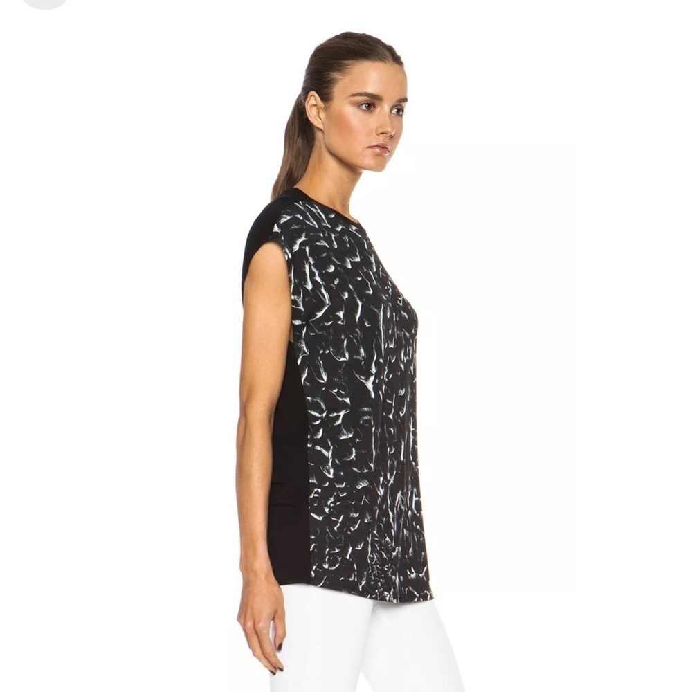 Helmut Lang Strata lightweight short sleeve gray black jersey top size medium - Picture 3 of 12